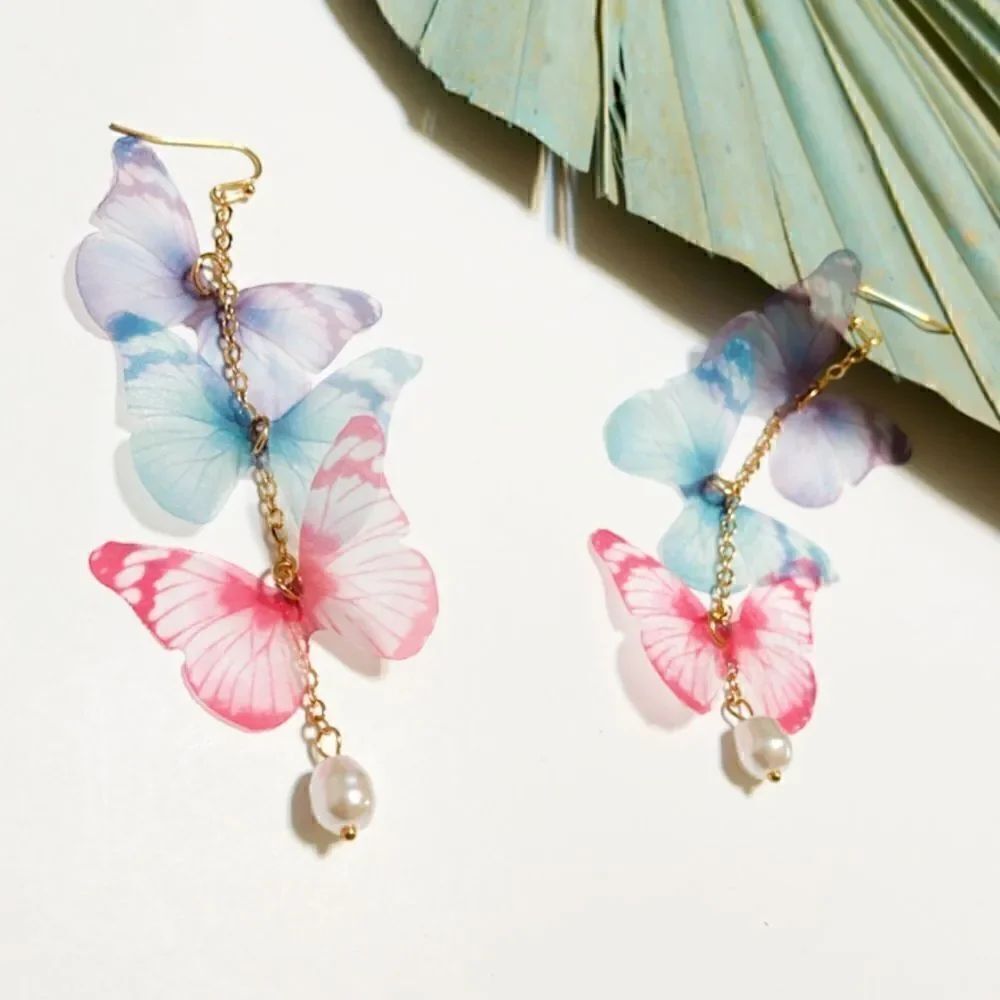 butterfly dangle earrings #208
